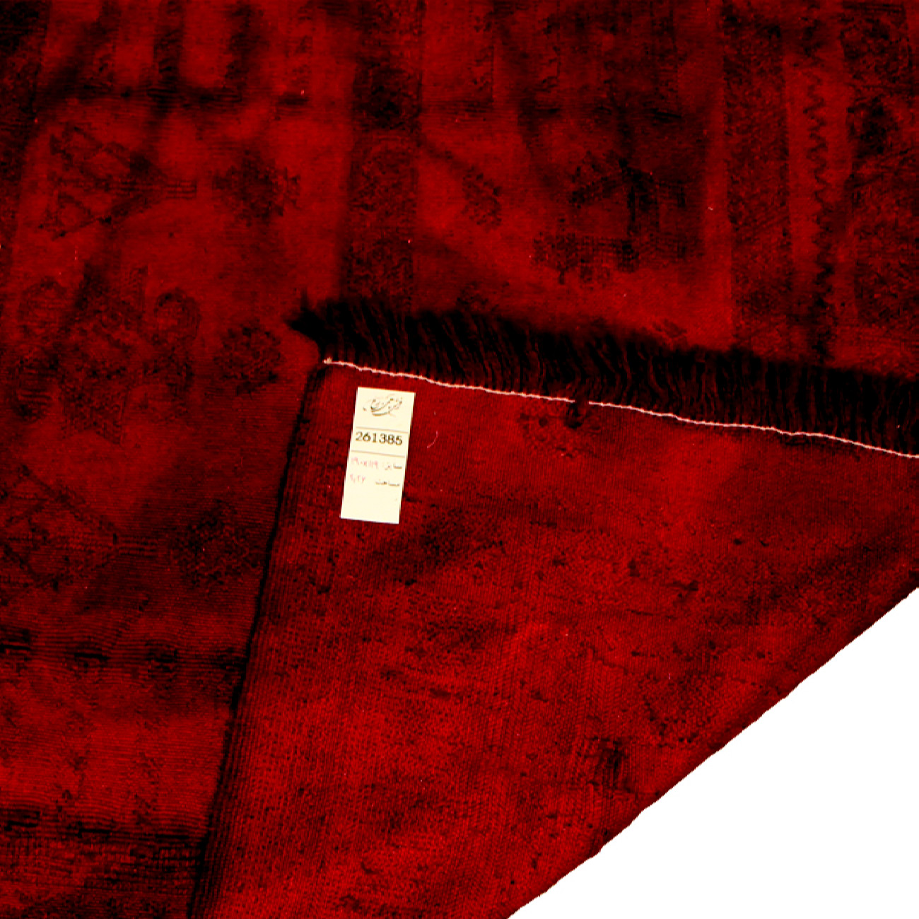 سجاد كليم إيراني من الصوف منسوج يدويًا باللون الأحمر في خراسان