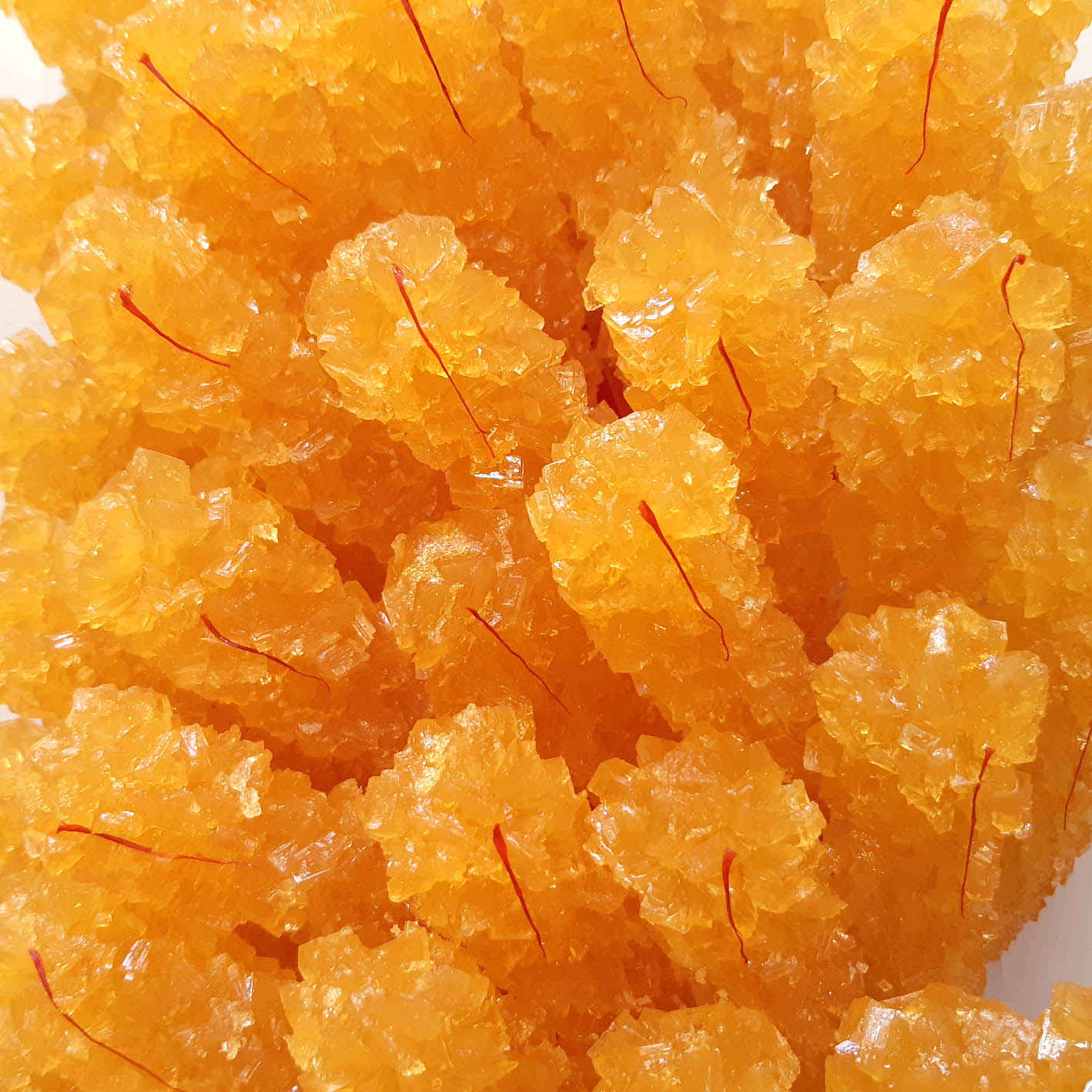 سكر نبات إيراني بنكهة الزعفران على أعواد 25 قطعة