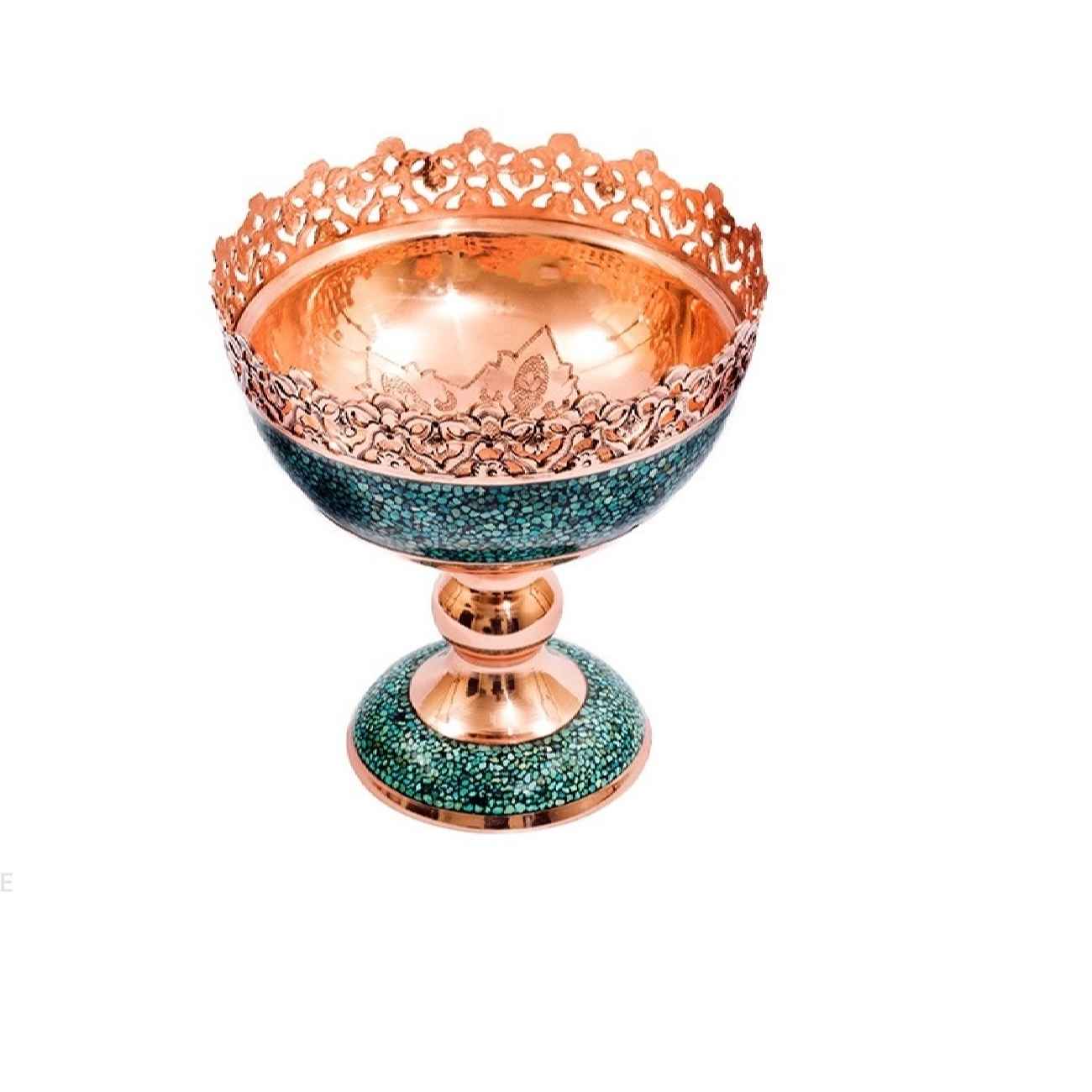 مجموعة هدايا حرفية بتركيب التركواز، طبق ووعاء للمكسرات