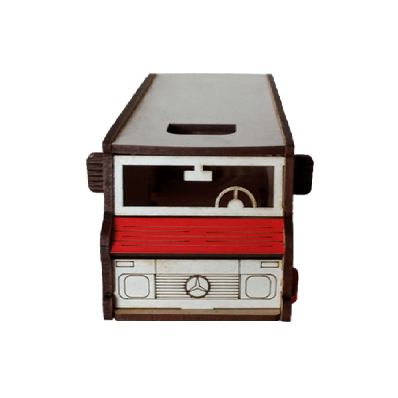 طقم نموذج خشبي ثلاثي الأبعاد – حافلة