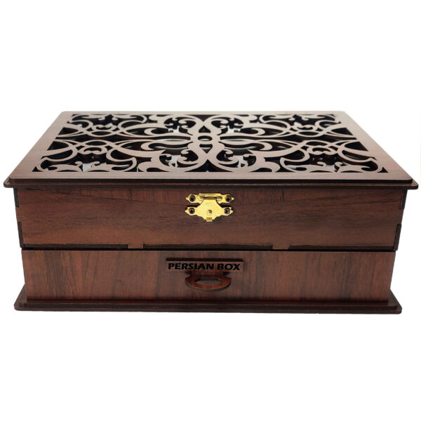 صندوق منظم لأكياس الشاي الخشبية 6-حجرات لمجموعة متنوعة من الأكياس