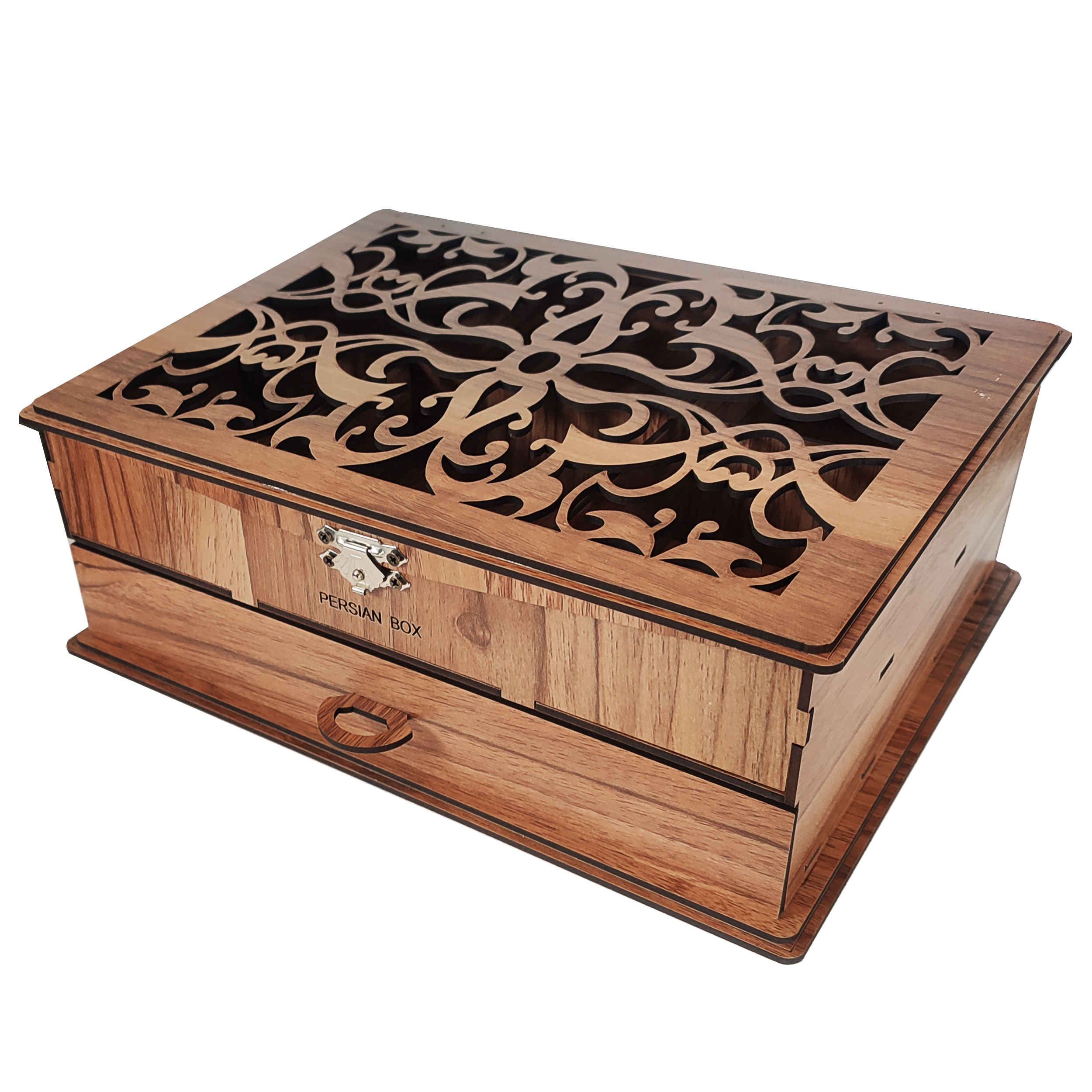 صندوق منظم لأكياس الشاي الخشبية 6-حجرات لمجموعة متنوعة من الأكياس