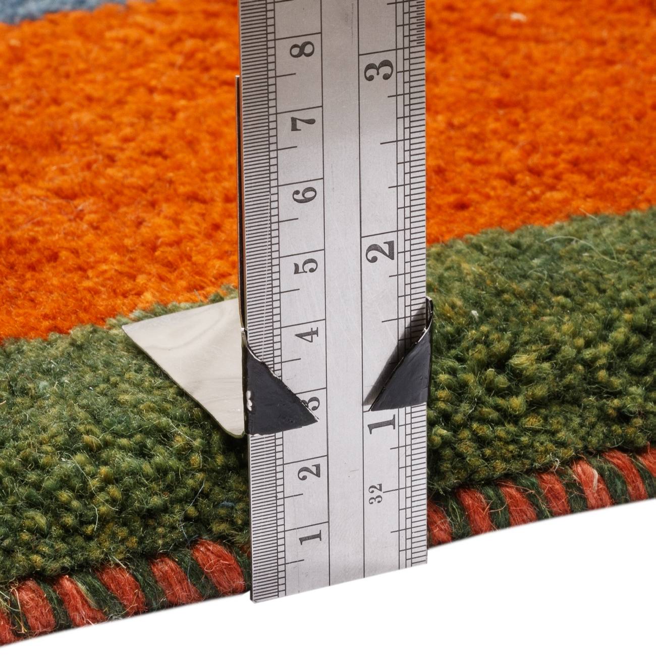 سجاد جابيه إيراني أصيل من الصوف محبوك يدويًا في شيراز برسومات زهور زرقاء