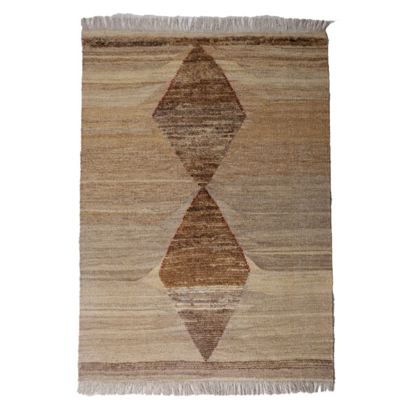 سجاد كليم إيراني من الصوف منسوج يدويًا بنقش هندسي في اصفهان