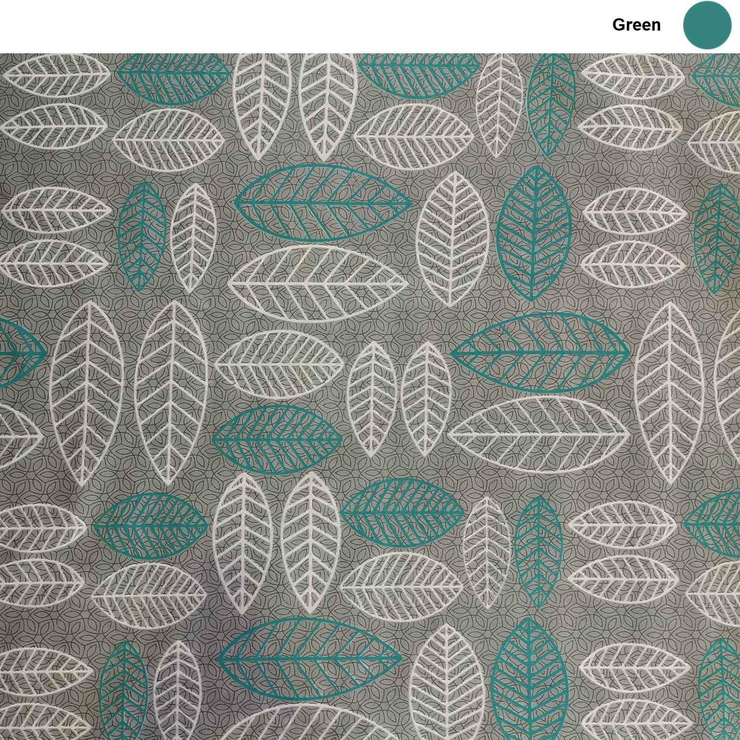 غطاء مرتبة قطنية – ملائم، قابل للتنفس، تصميم أوراق قابل للغسل، 195×90 سم