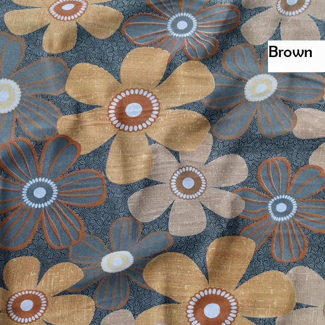 غطاء مرتبة قطنية – ملائم، قابل للتنفس، تصميم زهور بسحاب، 195×100 سم