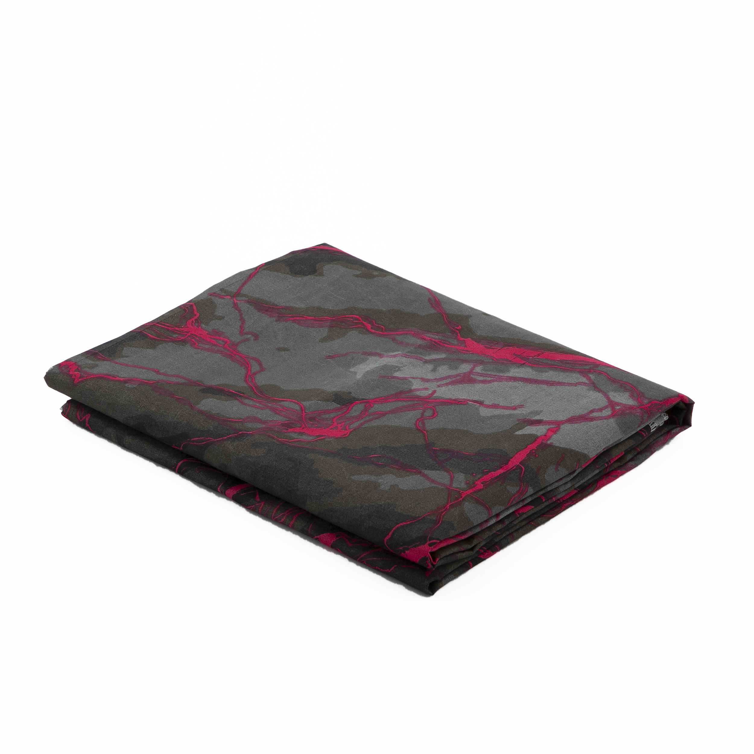 غطاء مرتبة قطنية – ملائم، قابل للتنفس، تصميم رخام بسحاب، 190×90 سم