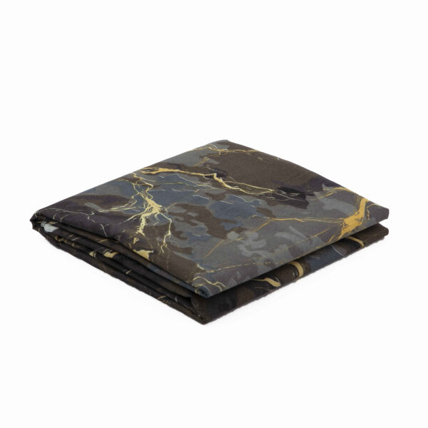 غطاء مرتبة قطنية – ملائم، قابل للتنفس، تصميم رخام بسحاب، 190x90 سم