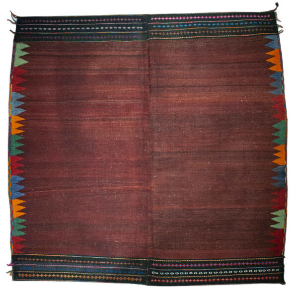 سجاد كليم إيراني أصلي منسوج يدويًا في کرمان قرمزي