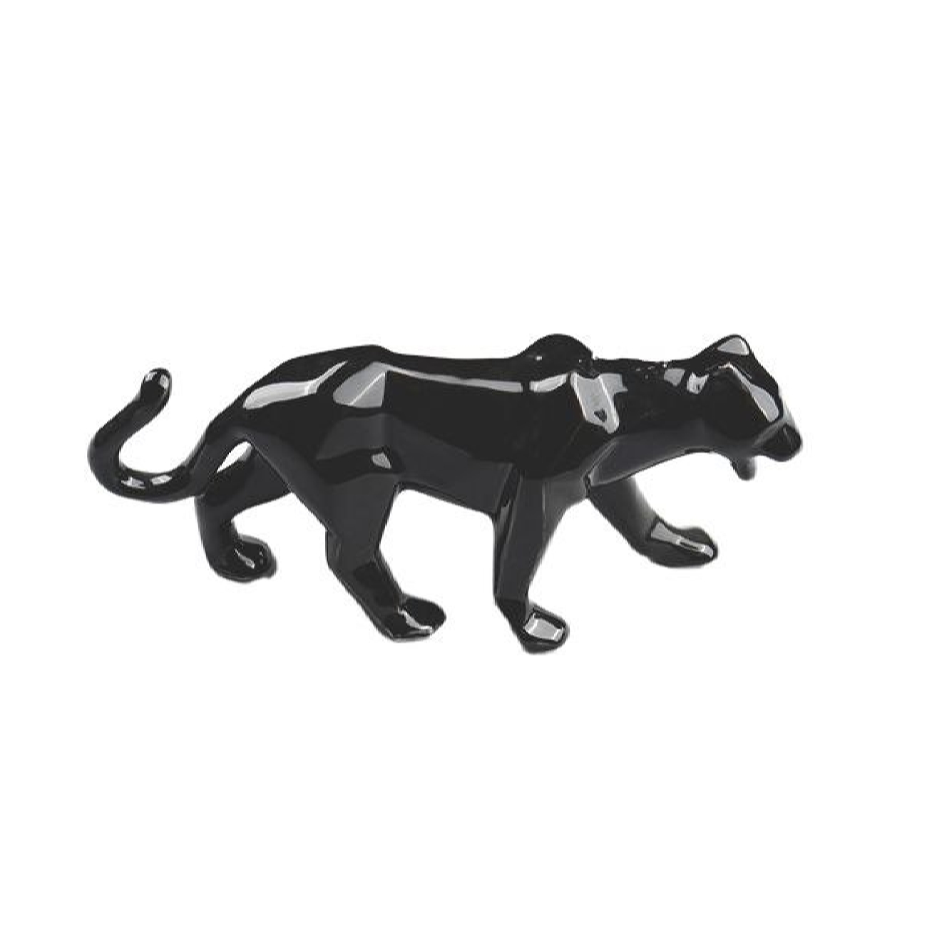 تمثال للنمر بالكيوبية ذهبي – شكل كيوبي حديث