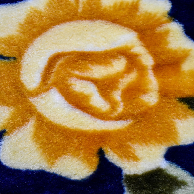 بطانية سرير فردي إيرانية من جولبافت بموديل زهري بحري