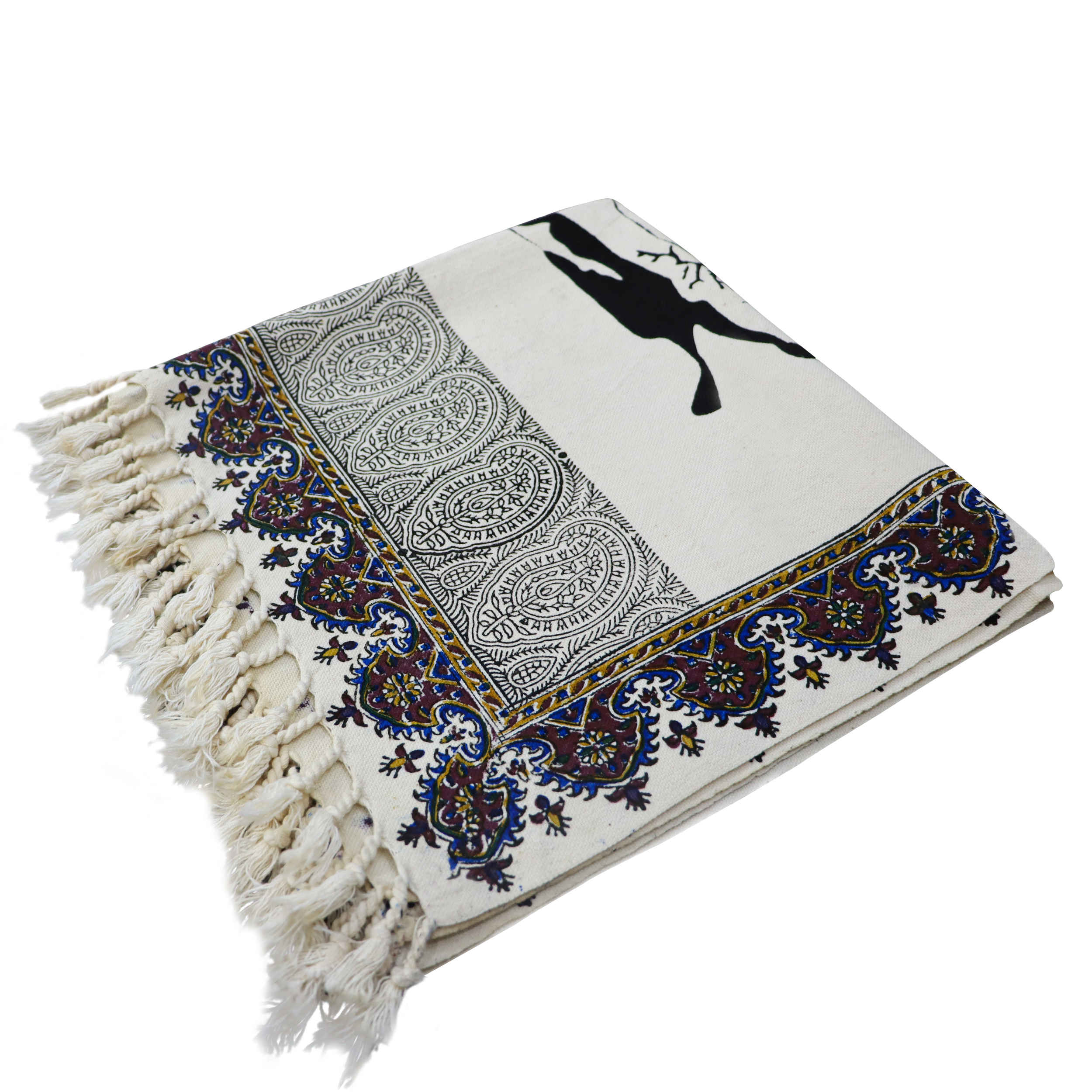 سجادة الصلاة الإسلامية المبطنة بالمخمل بتصميم خط القطار الرمادي