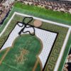 سجادة الصلاة الإسلامية بالمخمل الساجدة باللون القرمزي التقليدي