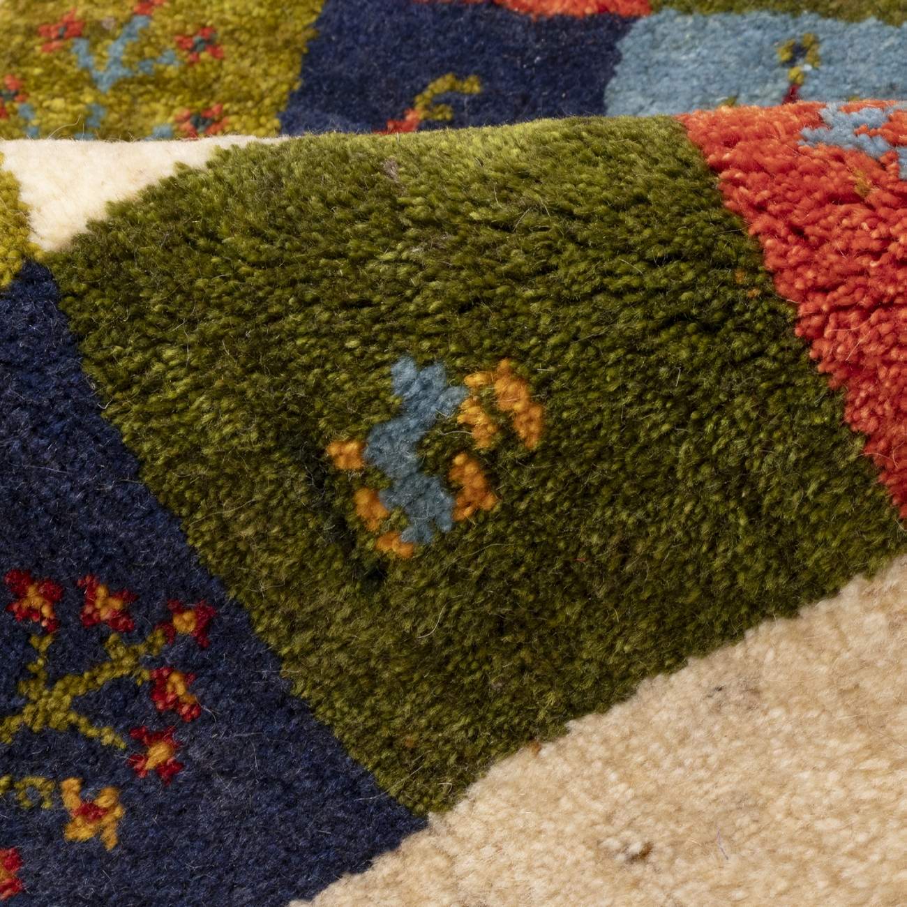 سجاد جابيه إيراني من الصوف محبوك يدويًا في فارس كاشكولي كريمي