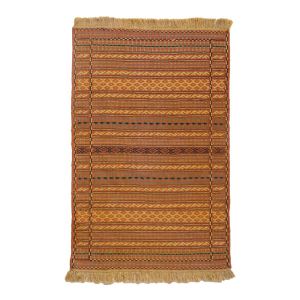 سجاد كليم إيراني من الصوف منسوج يدويًا بخطوط في خراسان