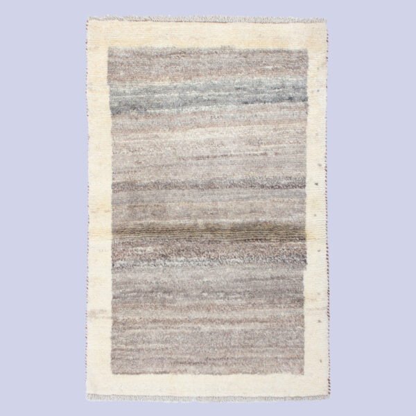 سجاد جابيه إيراني أصيل من الصوف محبوك يدويًا بحدود بني