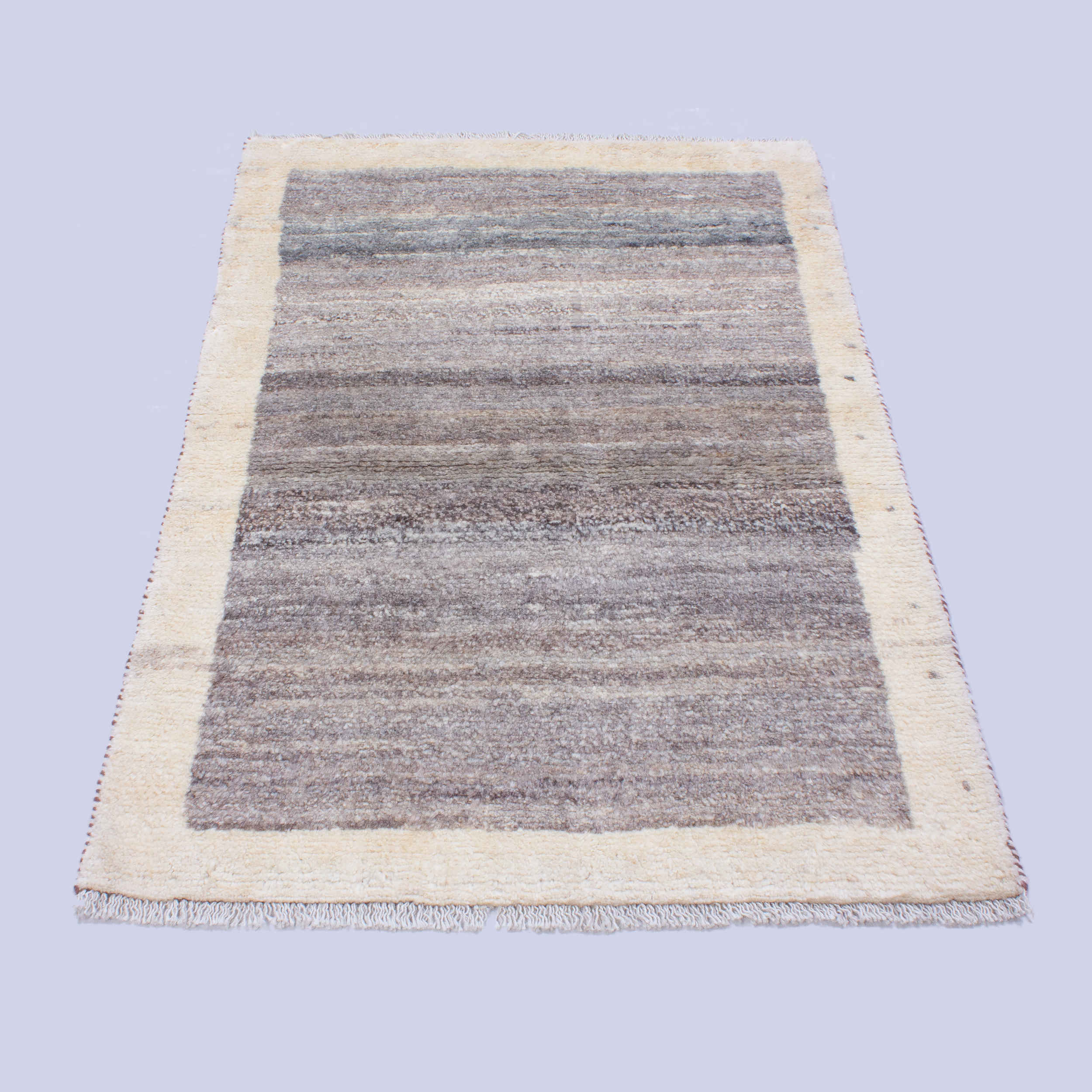 سجاد جابيه إيراني أصيل من الصوف محبوك يدويًا بحدود بني