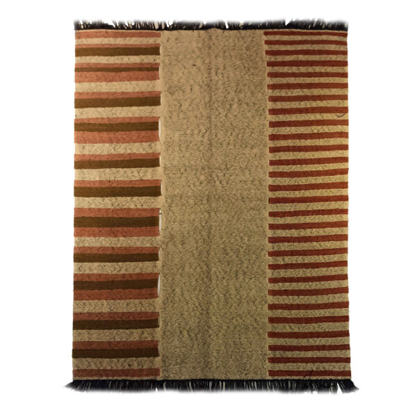 سجاد كليم إيراني من الصوف مصنوعة يدويًا بني في خراسان