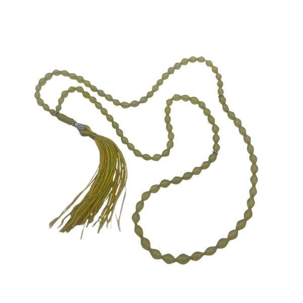 السبحة الإسلامية المصنوعة من شاه مغصود الأفغاني مع 101 حبة تسبيح - الأصفر