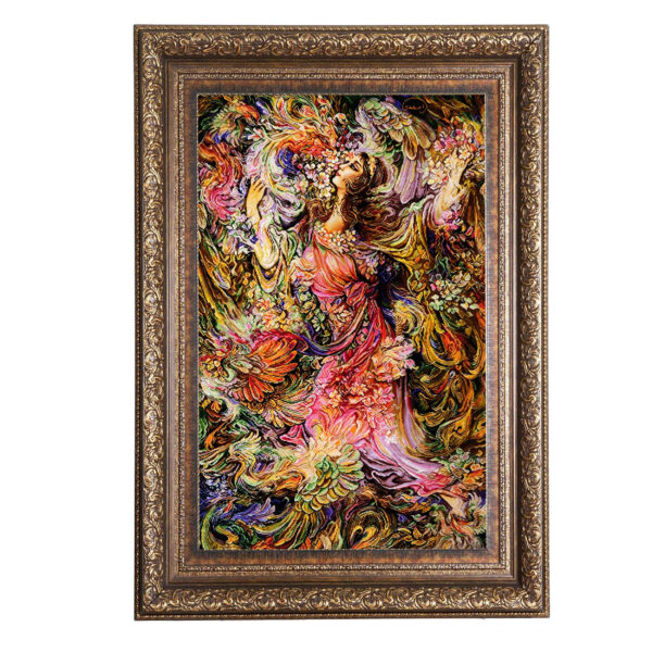 سجادة حائط إيرانية مصنوعة يدوياً من تبريز تصوّر فسيفساء