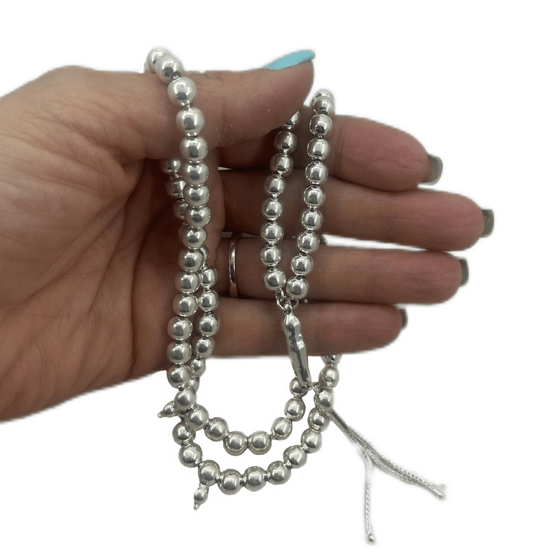 مسبحة فضية إسلامية بـ 101 خرزة للصلاة تسبيح فرهادي