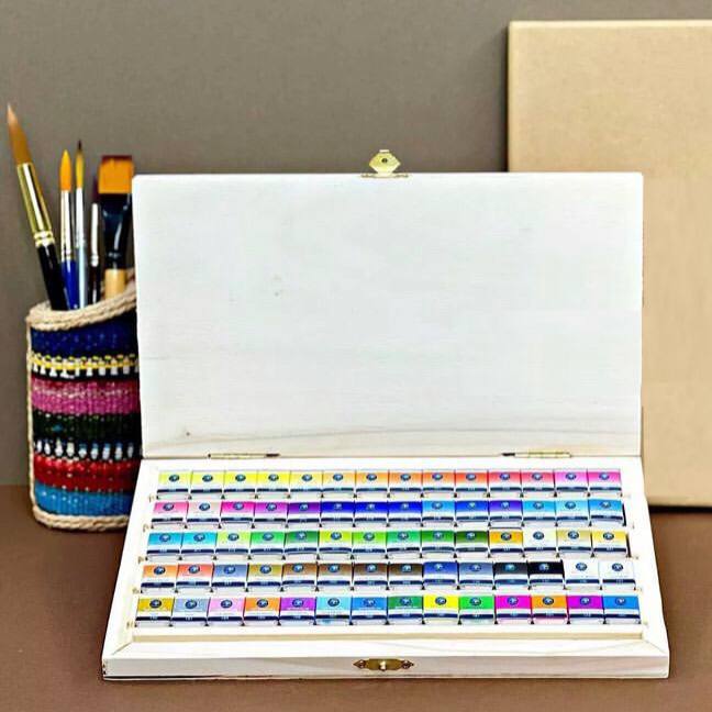 مجموعة ألوان مائية من ريمون – 70 لون في صندوق خشبي