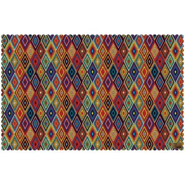 سجادة طاولة فيلفيت بتصميم إيراني أنيق بتصميم الماس