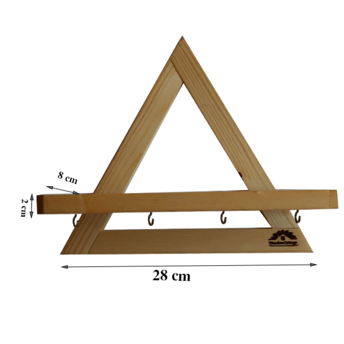 حامل مفاتيح جداري مزخرف ومصنوع يدويًا بأربع خطافات
