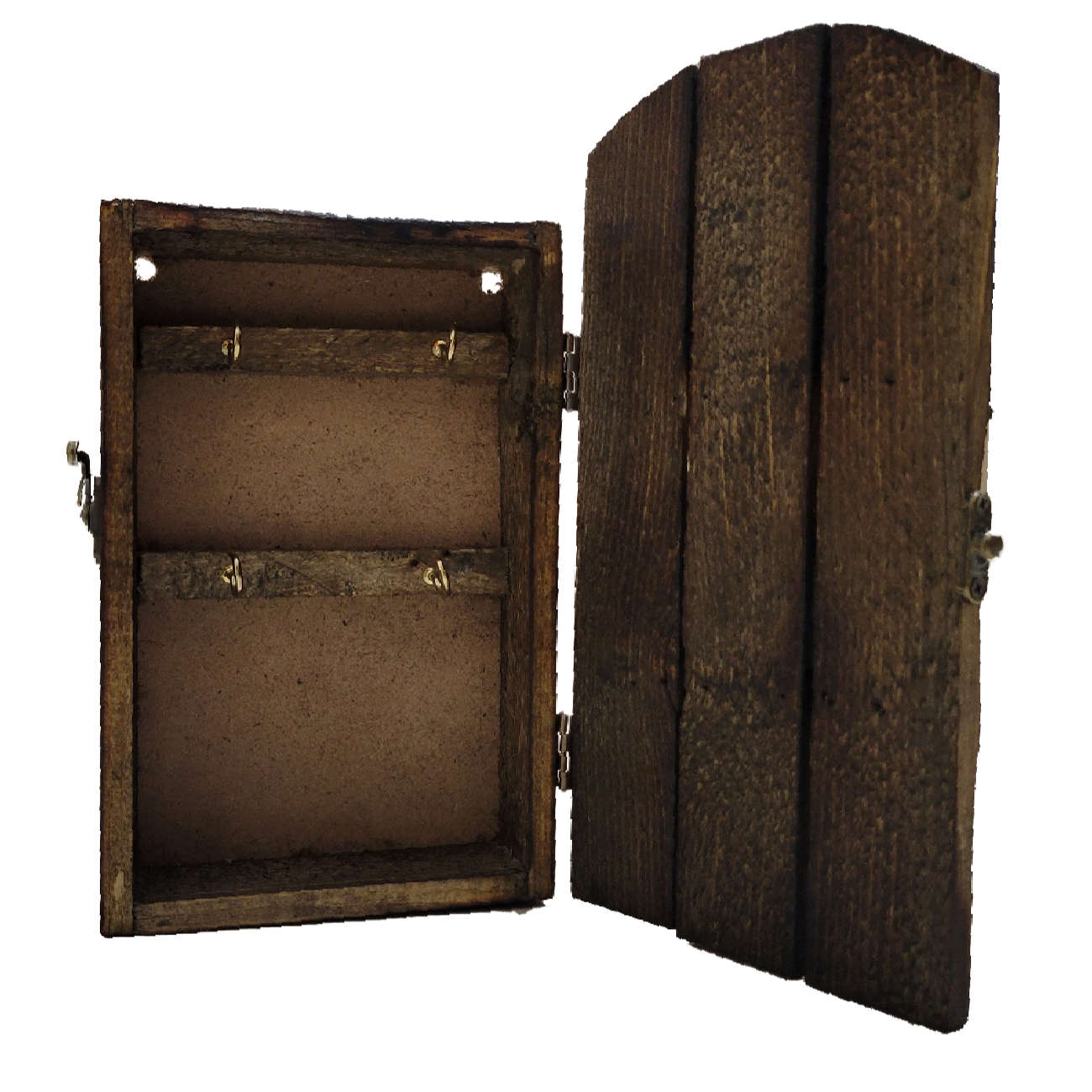 حامل مفاتيح حائط خشبي تصميم باب المنزل القديم