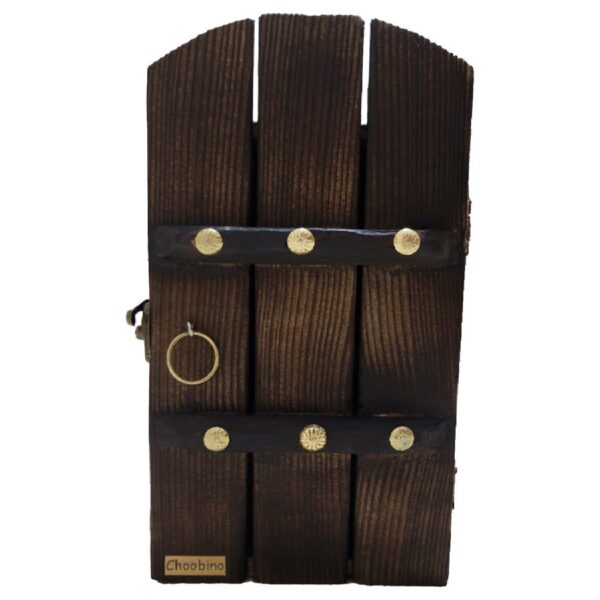 حامل مفاتيح حائط خشبي تصميم باب المنزل القديم