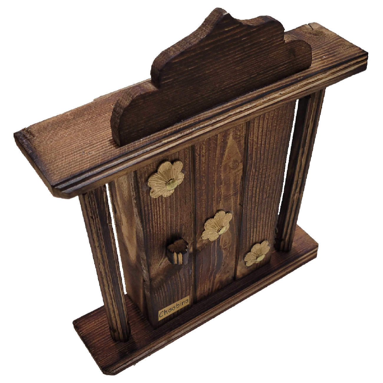 حامل مفاتيح جداري مزخرف ومصنوع يدويًا بتصميم زهرة