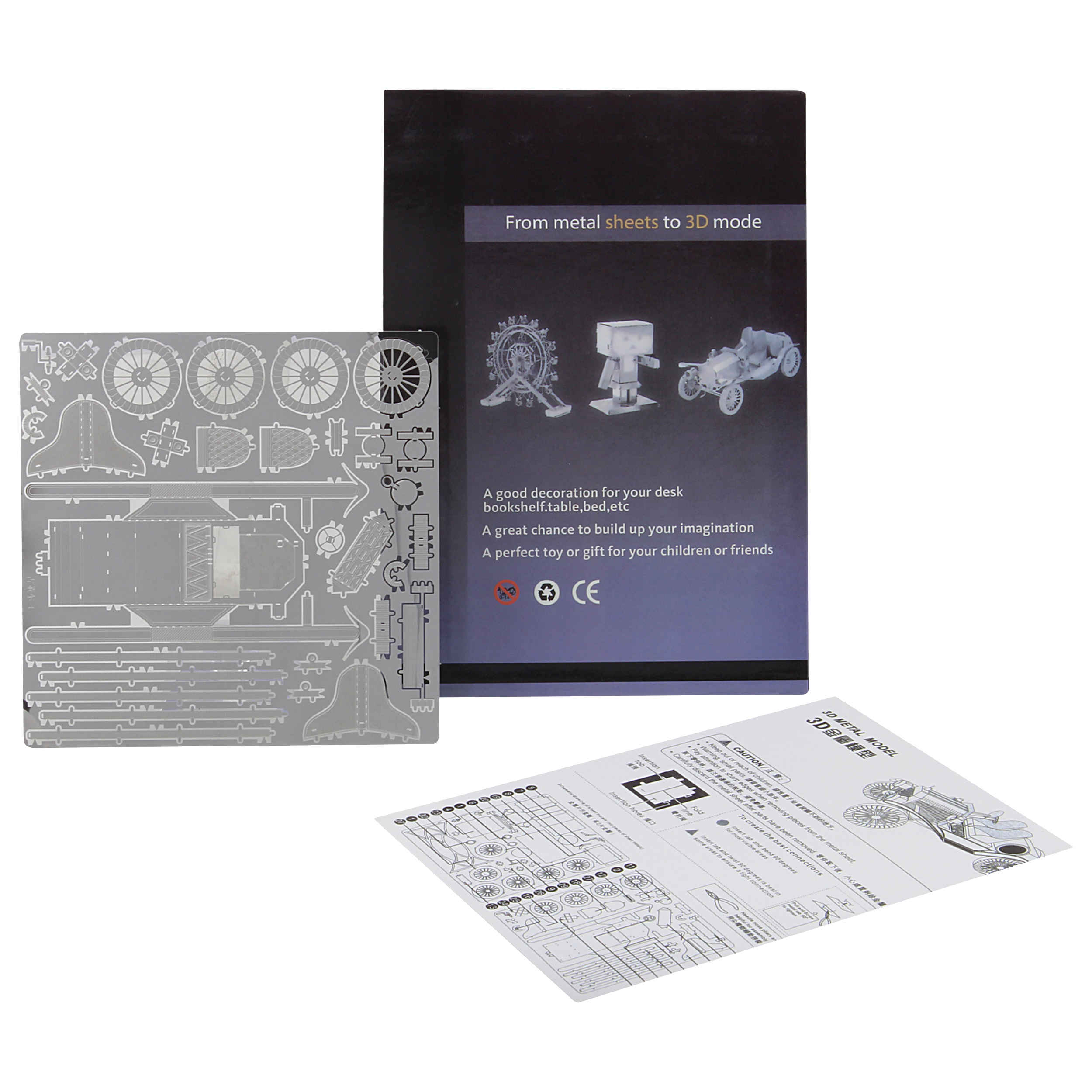 طقم نموذج معدني ثلاثي الأبعاد – سيارة كلاسيكية للبناء