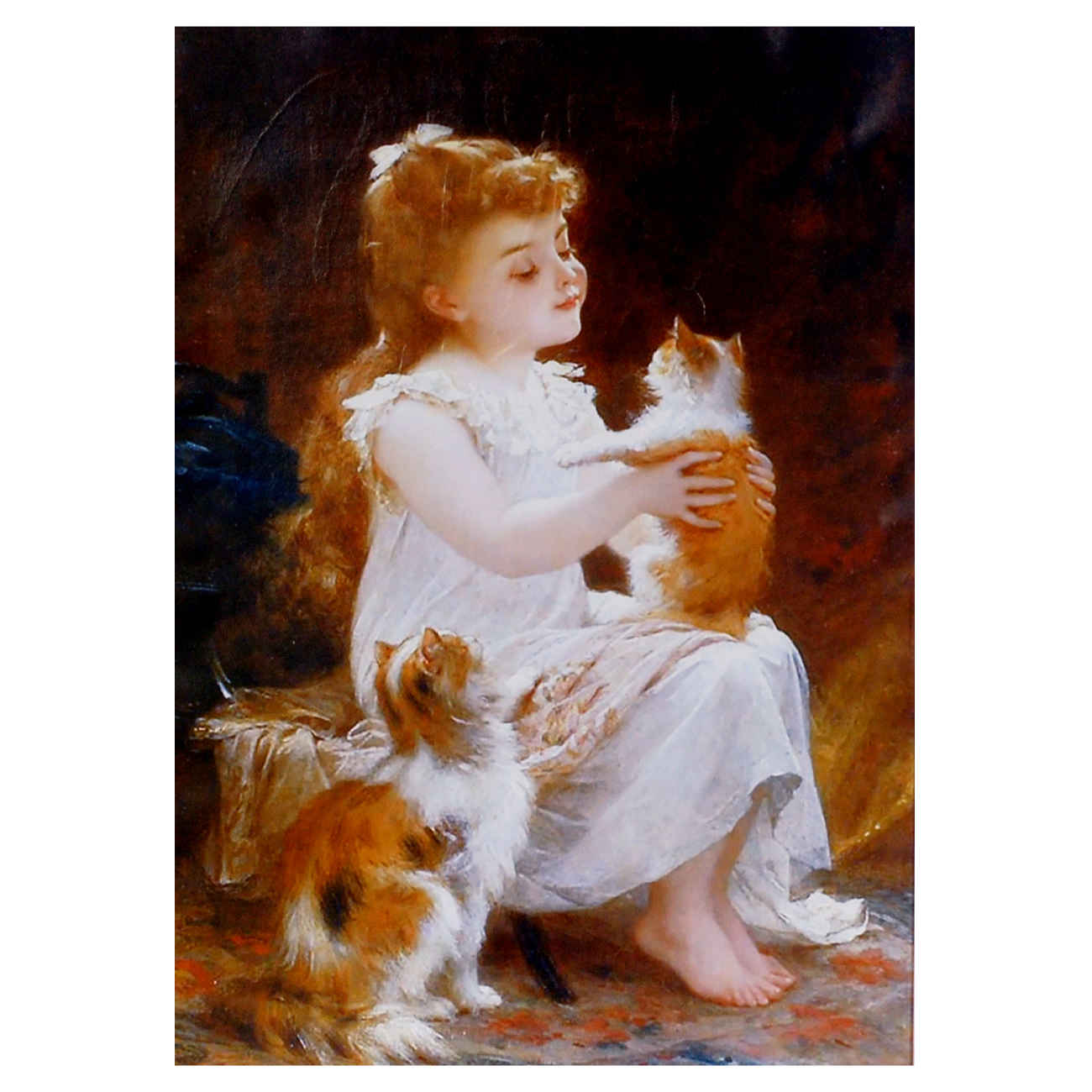 لغز 500 قطعة: فتاة مع قططها – جذاب وممتع