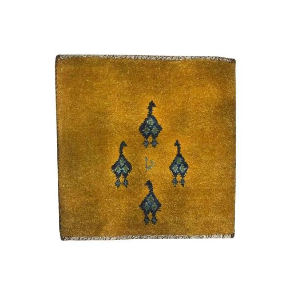 سجاد جابيه إيراني أصيل من الصوف محبوك يدويًا برموز حيوانية بط