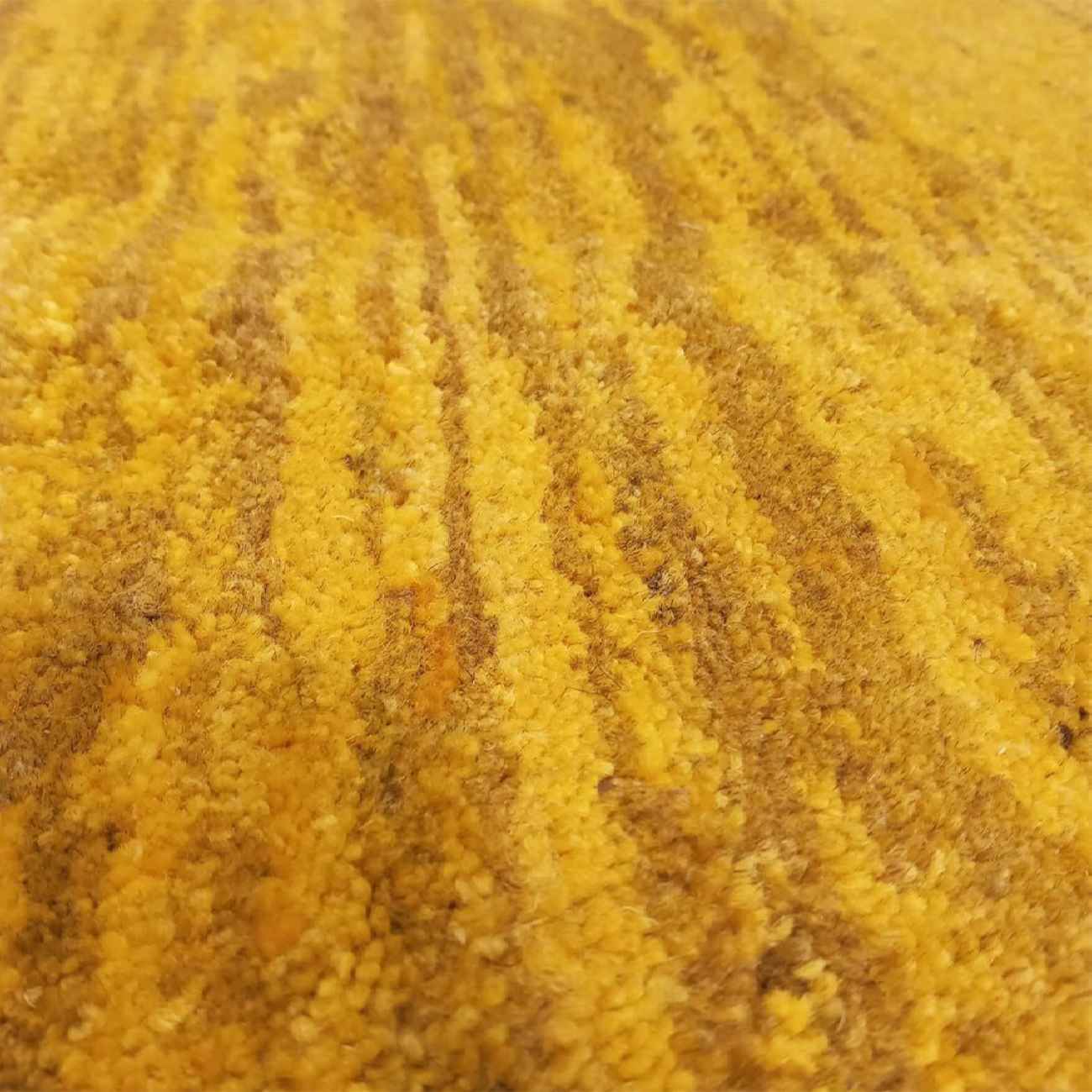 سجاد جابيه إيراني أصيل من الصوف محبوك يدويًا أصفر