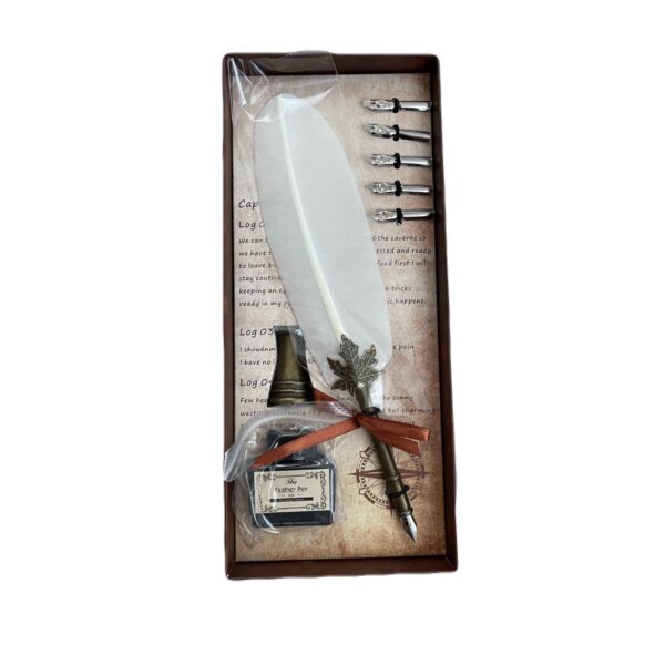 مجموعة أقلام ريشة مع رأس معدني قابل للتبديل