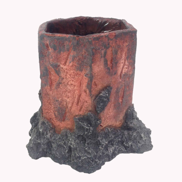 مزهرية خرسانية مصنوعة يدويًا بتصميم جذع شجرة للمنزل الحديث