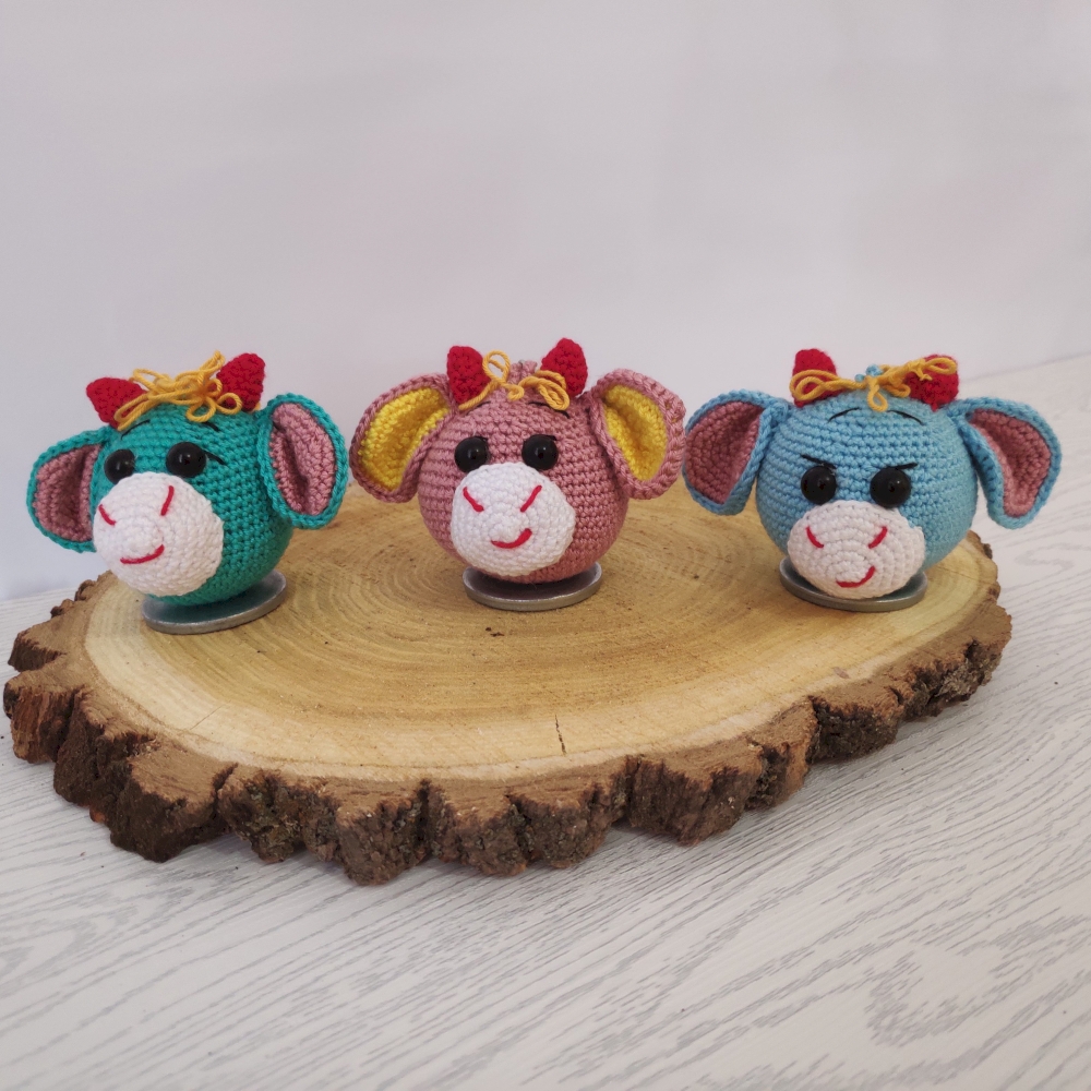 مفتاح كروشيه يدوي – شكل رأس البقرة