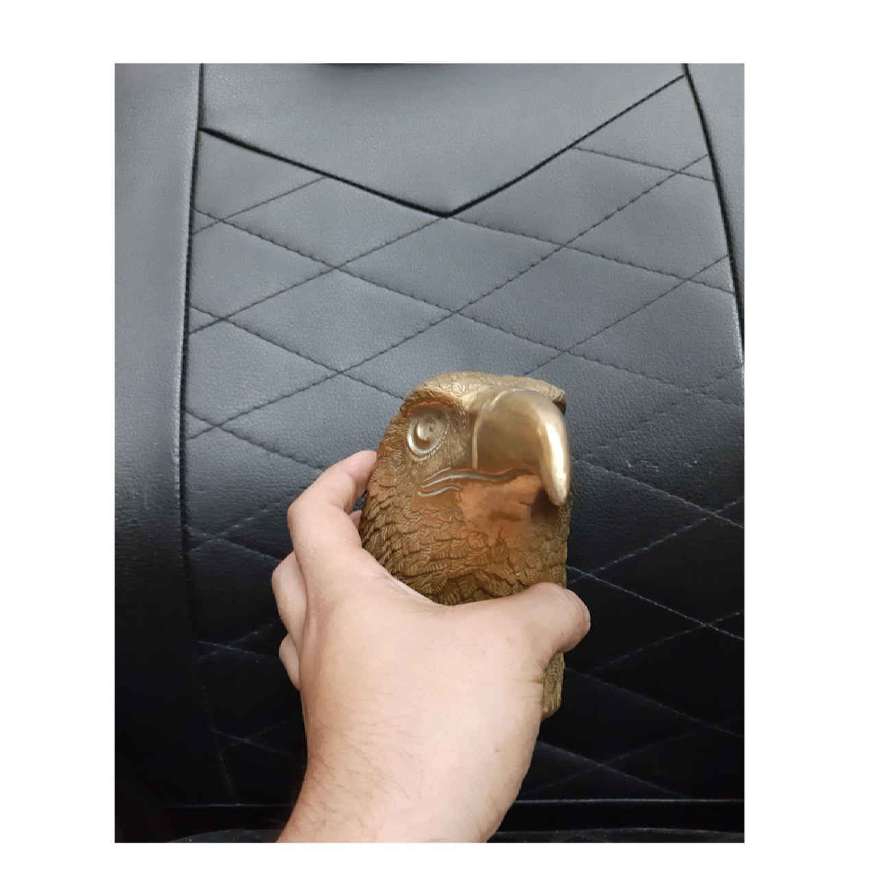 تمثال رأس نسر نحاسي زخرفي – منحوتة طائر مهيب