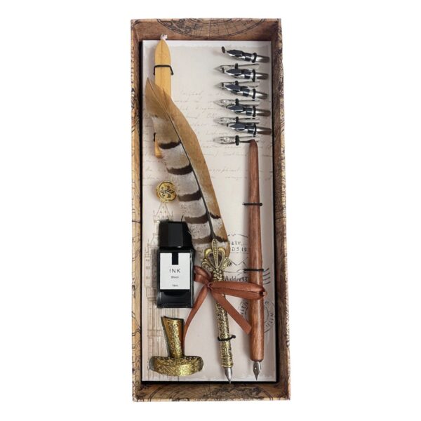 مجموعة أقلام ريش طاووس بتصميم ملكي