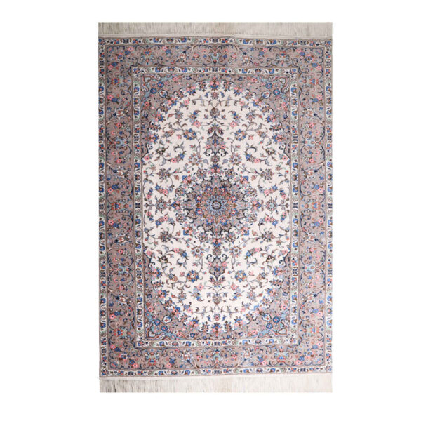 سجادة صوف إيرانية أصلية معقودة يدويًا بتصميم لچك تورانج - يزد