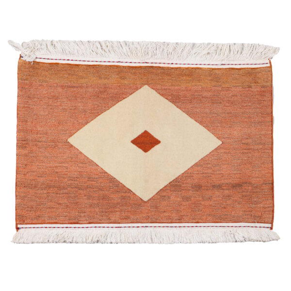 سجاد جابيه إيراني من الصوف محبوك يدويًا في فارس هندسي