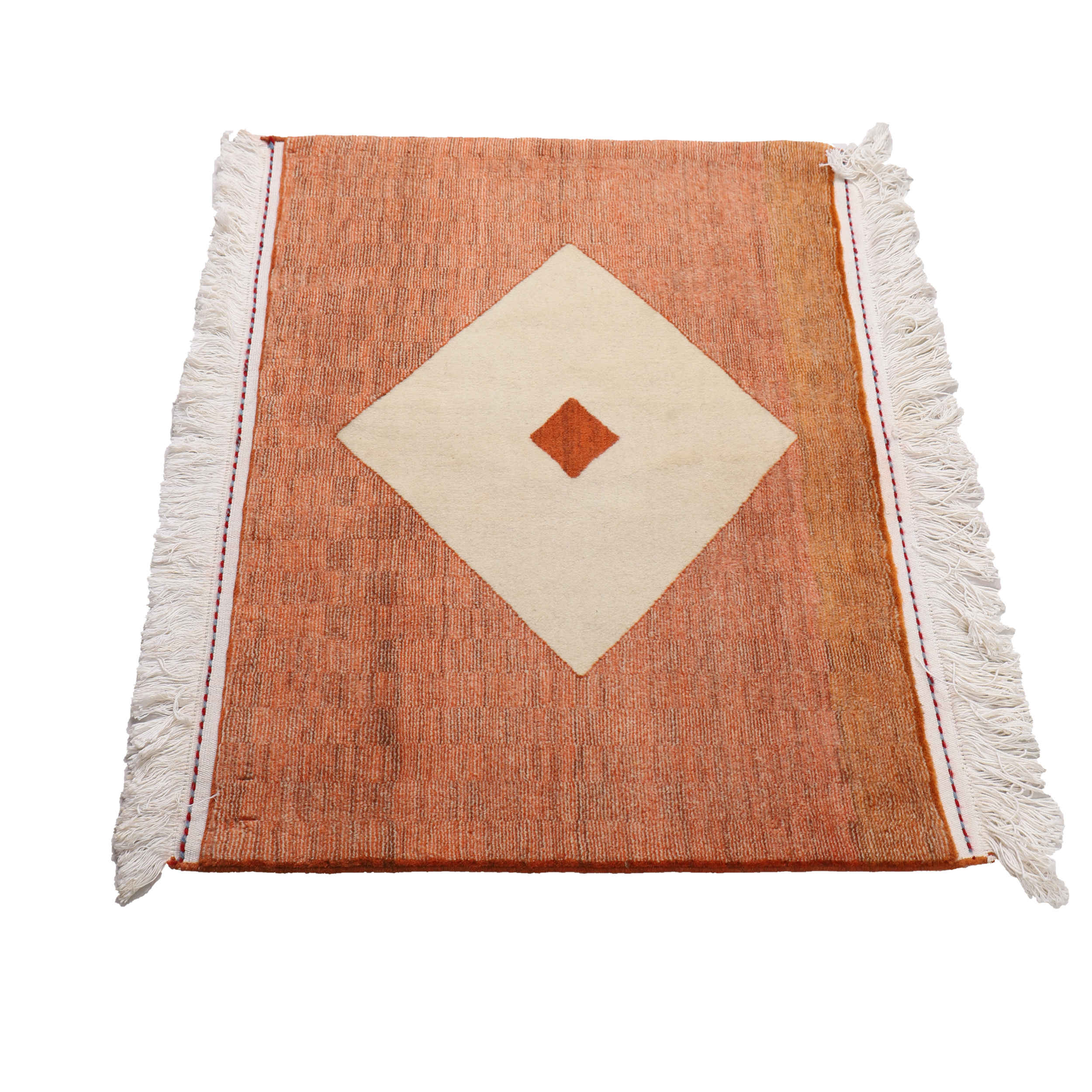 سجاد جابيه إيراني من الصوف محبوك يدويًا في فارس هندسي