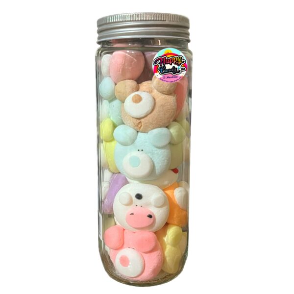 حزمة حلوى الخطمي حلال (مارشميلو) - حيوانات لطيفة في علبة (130 جرام)