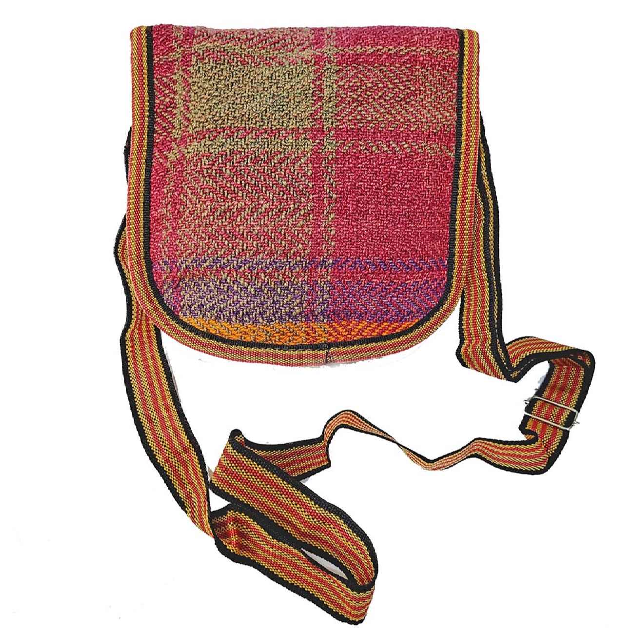 حقيبة كروس بودي كليم بأسلوب عرقي مصنوع يدويًا للنساء I