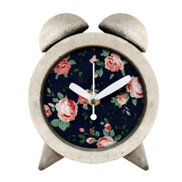 ساعة جرس مزدوجة من الخرسانة المصنوعة يدويًا للمنزل والمكتب