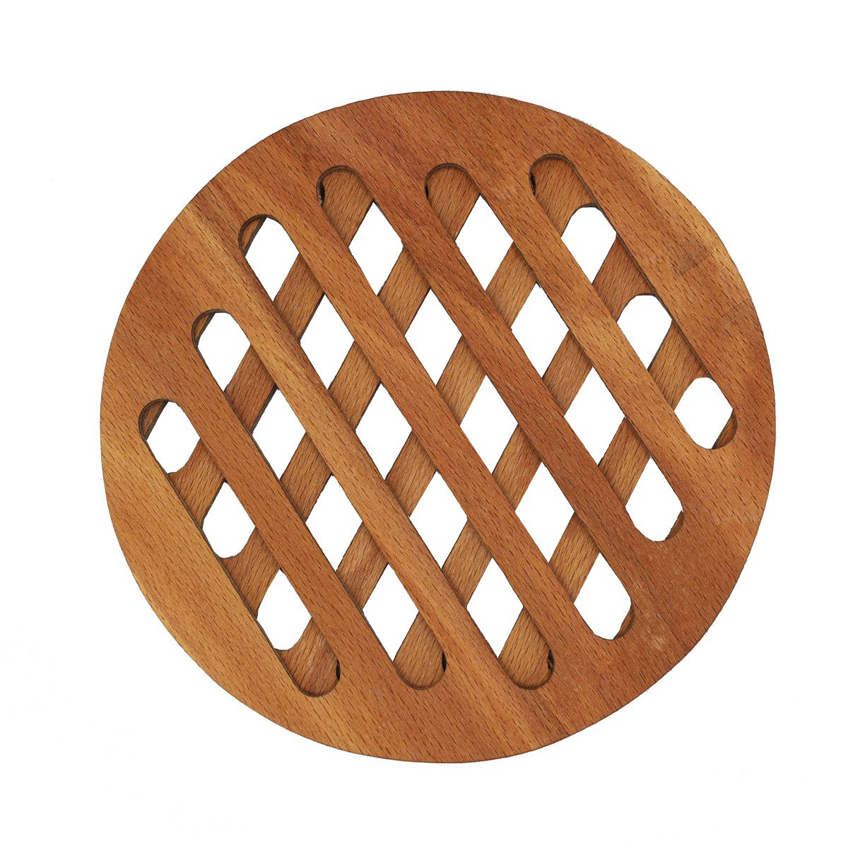 حامل خشبي من خشب التيك بتصميم تقليدي مصنوع يدويًا للوعاء الساخن