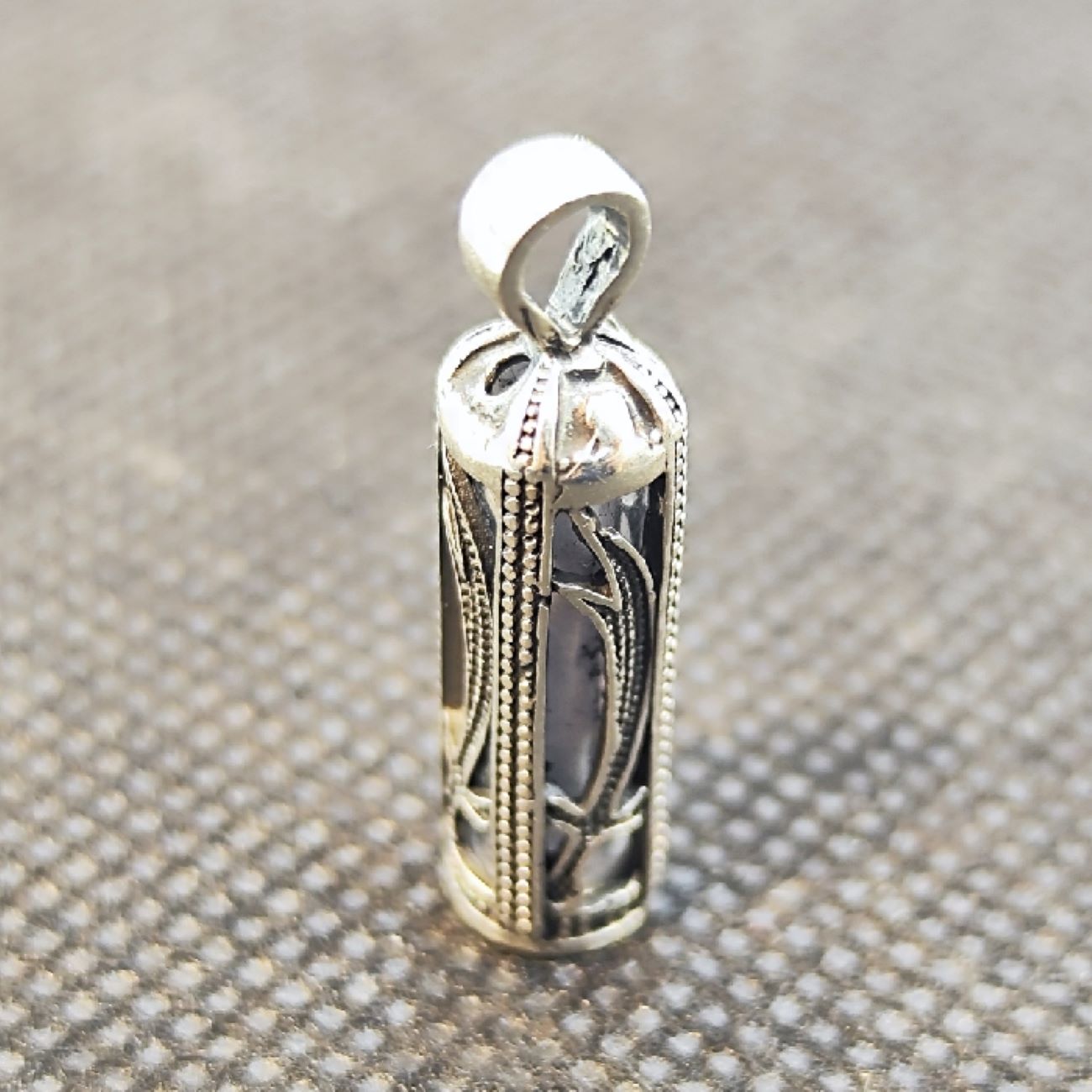 قلادة فضية إسلامية للشيعة بحرز الإمام جواد