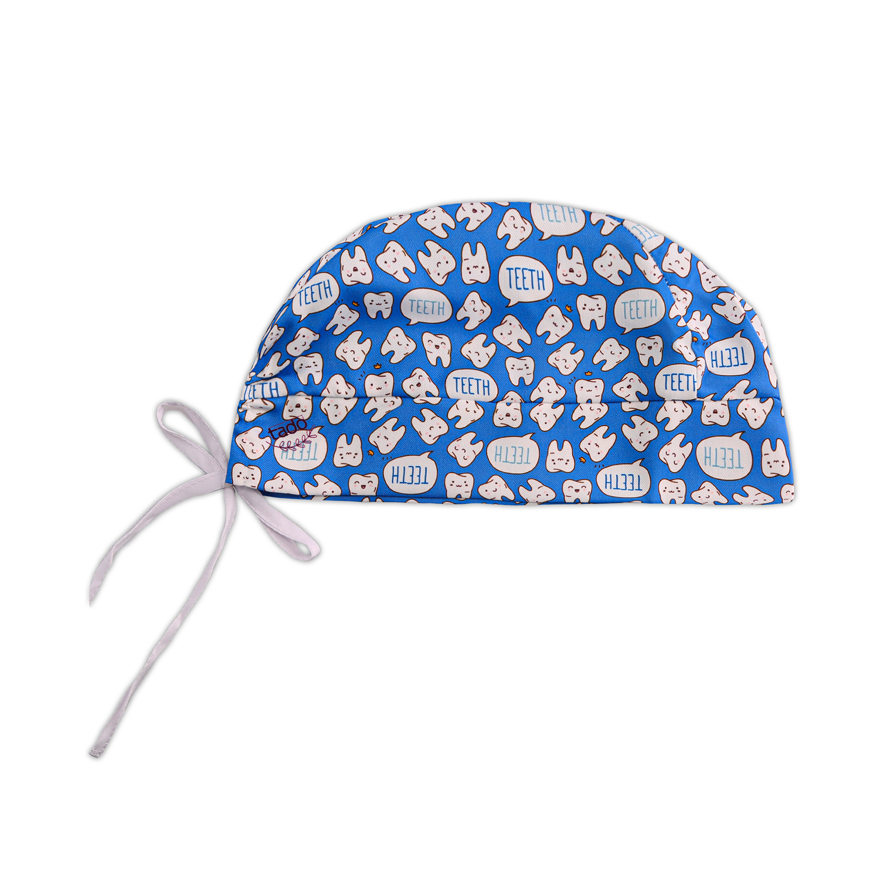 طقم بلوزة طبية رجالية زرقاء لطب الأسنان وقبعة – احترافي وعملية