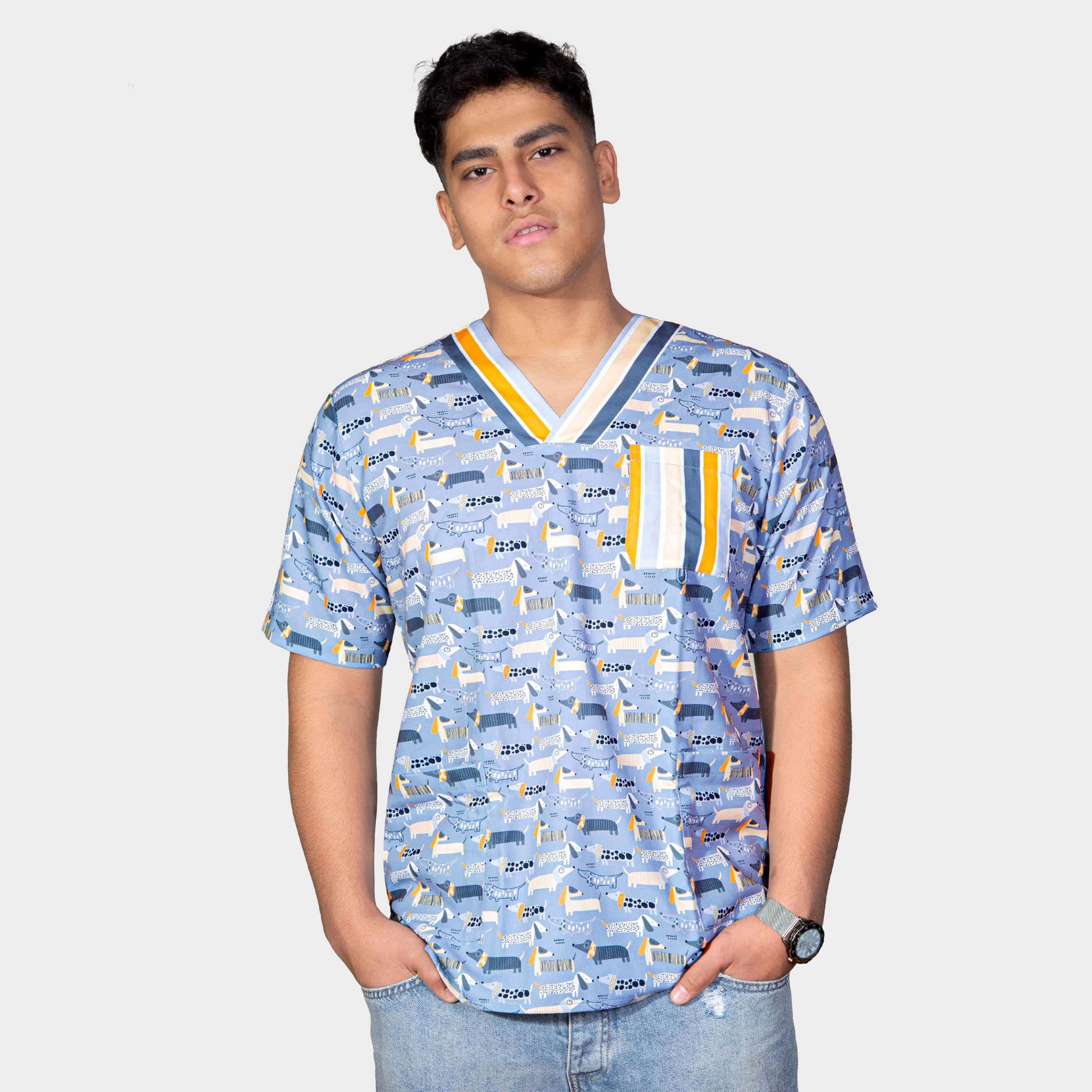 بلوزة طبية رجالية لطب البيطرة للعيادات والمستشفيات – موثوقة واحترافية